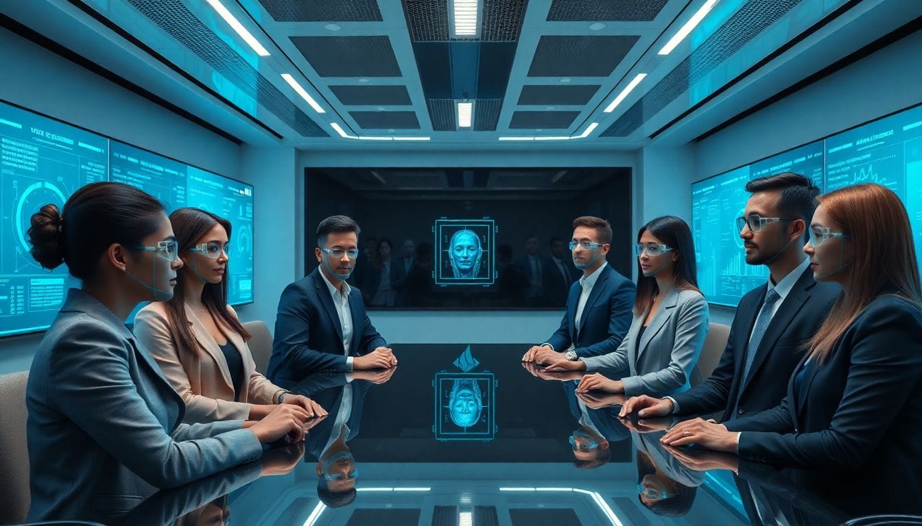 Reunião virtual com verificação de identidade em tempo real, abordando como o Zoom se une à World para garantir a autenticidade dos participantes, evidenciando a segurança em reuniões online.