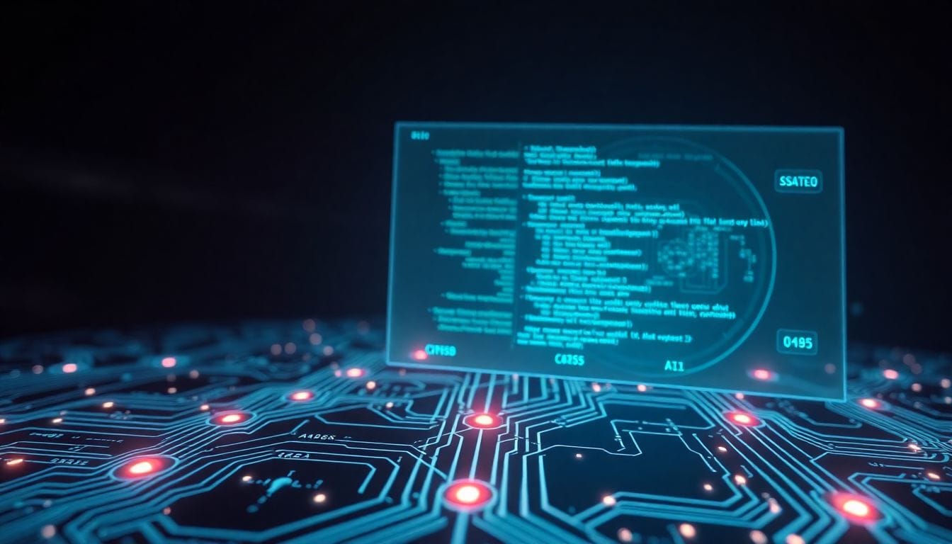 Imagem ilustrativa da interface de um software de codificação desenvolvido pela Cursor, que está em negociação para uma possível aquisição de $60 bilhões pela SpaceX, destacando a importância da tecnologia de IA no desenvolvimento do setor.