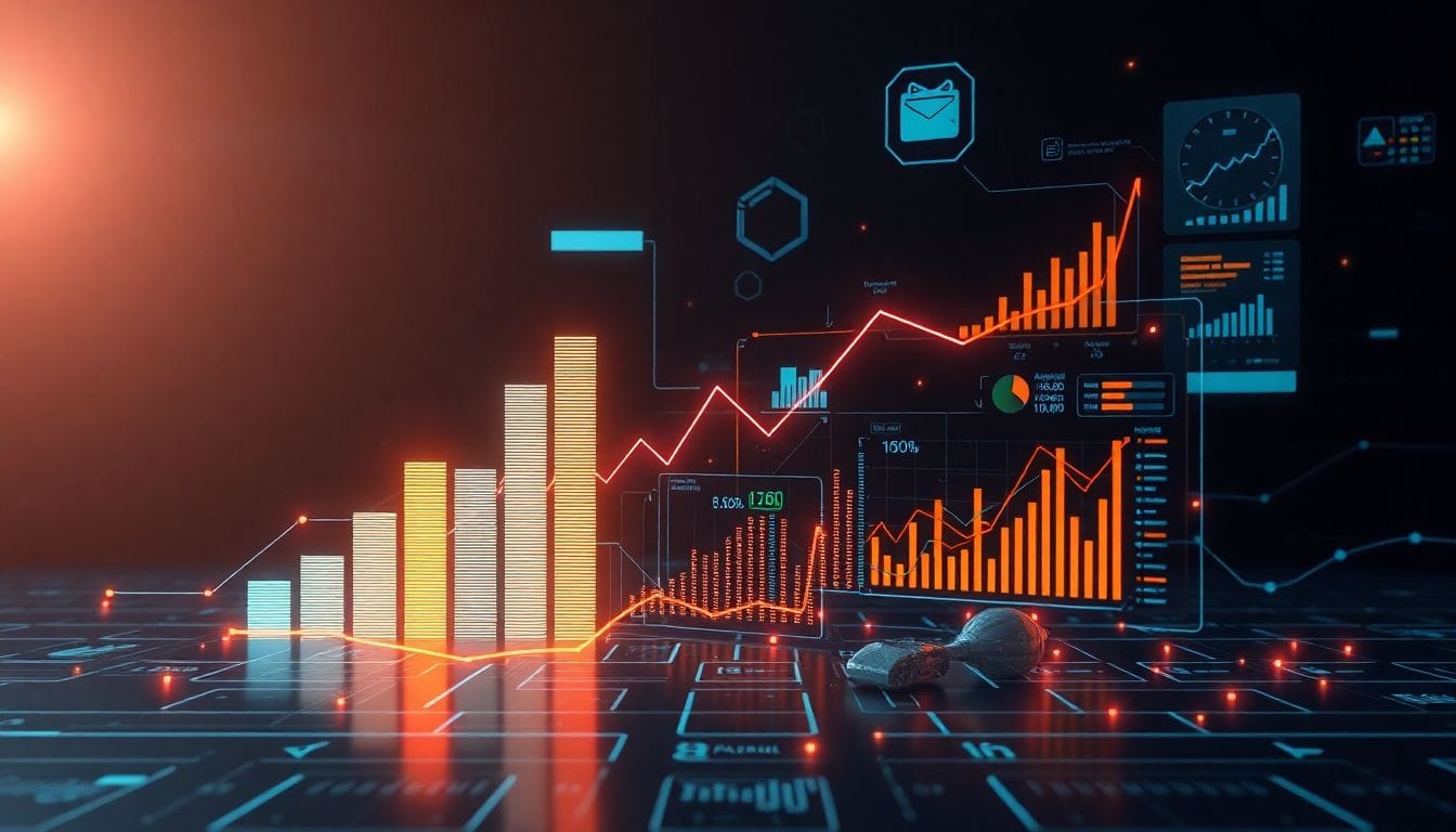 Imagem que captura a essência da inovação em serviços de folha de pagamento, representando o crescimento de 50% na receita por funcionário da startup Remote, impulsionado pela adoção de inteligência artificial, refletindo a transformação digital no setor de negócios.