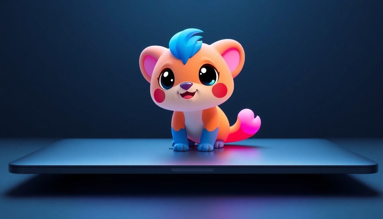 Imagem de um adorável pet virtual inspirado no Lil Finder Guy, flutuando sobre a interface do Mac, simbolizando a inovação trazida pelo novo recurso de pets do OpenAI Codex.