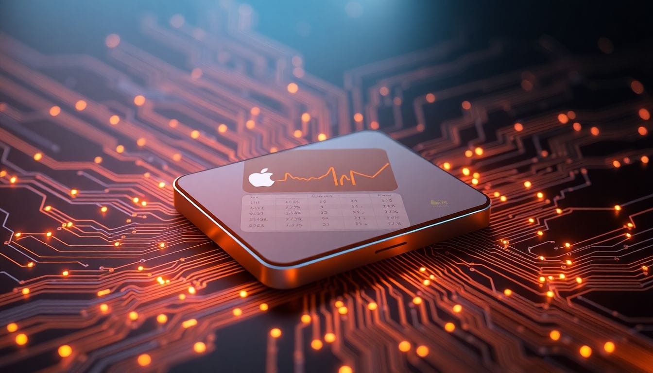 Imagem representativa de um dispositivo Apple com interface avançada, refletindo as tendências de gerenciamento de dispositivos Apple em 2026 discutidas no podcast Apple @ Work.