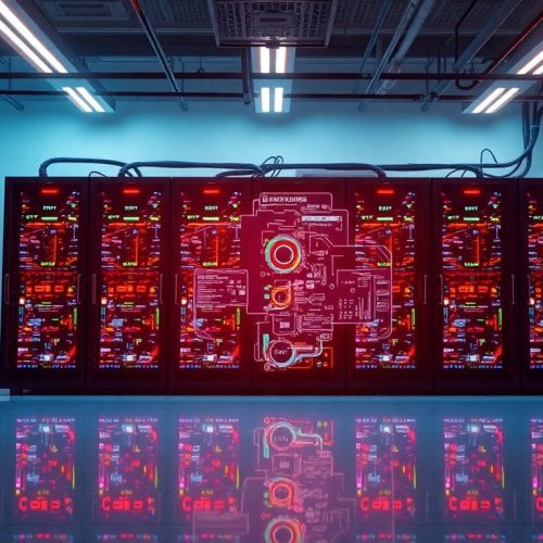 Imagem de um servidor moderno que simboliza a independência da Last.fm após sua separação da Paramount Skydance, destacando a tecnologia e sofisticação do ambiente digital.