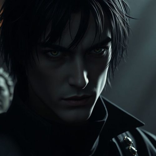 Ilustração fotorealista de Astarion, o personagem vampírico favorito dos fãs de 'Baldur's Gate 3', destacando sua aparência intrigante em um ambiente de fantasia. A imagem captura a essência do novo livro prequel focado em Astarion, que leva os leitores de volta ao mundo do jogo.