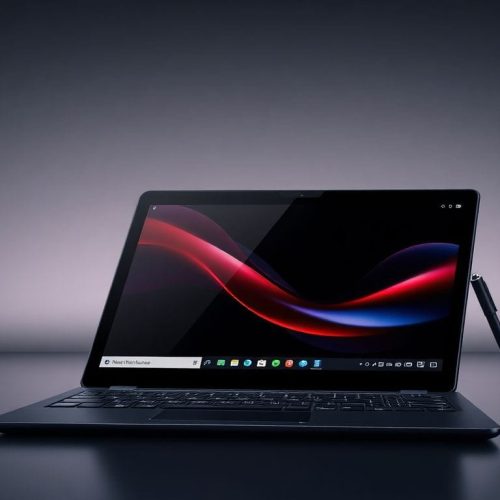 A imagem do Lenovo Idea Tab destaca seu design elegante e sua tela de 2.5K, demonstrando ser uma opção atraente para quem busca um tablet com um pacote completo e produtividade, mas que também enfrenta limites em desempenho para jogos.