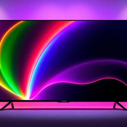 Imagem do TV RGB LED Hisense UR9, que teve seu preço reduzido em mais de 40% no dia de lançamento, tornando-se uma opção mais atraente em comparação com modelos líderes de mercado.