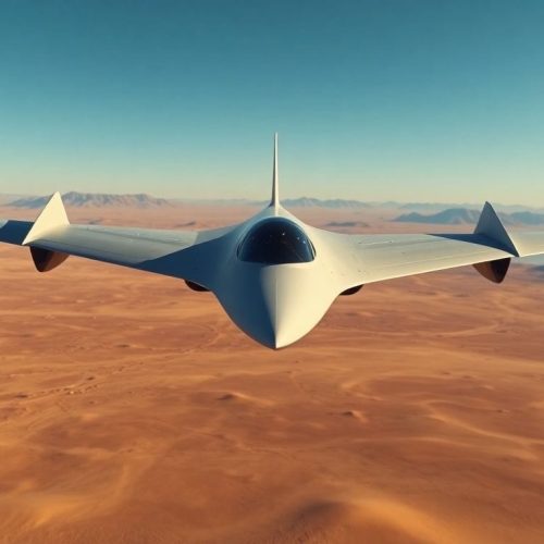 A impressionante manobra do jato supersônico X-59 da NASA sobre o deserto de Mojave ilustra seu design inovador e a busca pela capacidade de voar silenciosamente acima da terra.