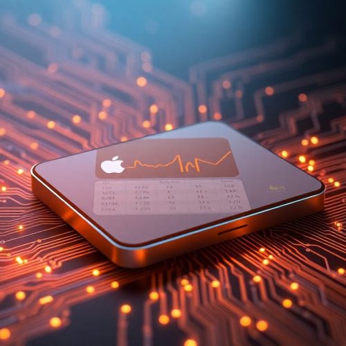 Imagem representativa de um dispositivo Apple com interface avançada, refletindo as tendências de gerenciamento de dispositivos Apple em 2026 discutidas no podcast Apple @ Work.