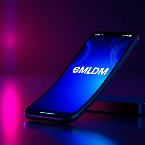 A imagem retrata um smartphone exibindo o aplicativo PocketMDM, que traz o Apple Business Manager para as mãos dos usuários, simbolizando a inovação na gestão de dispositivos Apple no ambiente profissional.