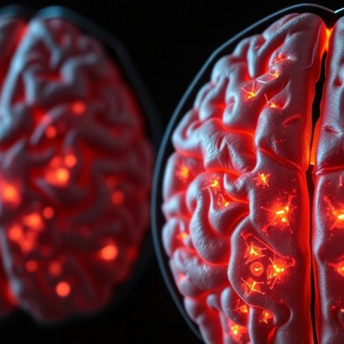 Imagem em alta definição de um exame de ressonância magnética mostrando placas de amiloide no cérebro, relacionadas à luta contra Alzheimer. A nova revisão sobre medicamentos para Alzheimer levanta a questão da eficácia desses tratamentos na melhoria clínica da condição.