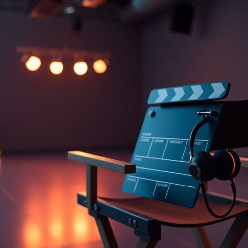 Imagem de uma cadeira de diretor em um evento de lançamento de filme da Apple TV, destacando a nova produção e seu impacto na indústria cinematográfica. Apple TV continua a surpreender com novos lançamentos.