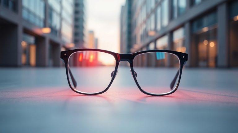 Imagem de um par de óculos inteligentes destacando os melhores modelos disponíveis em 2026, como os da Ray-Ban e Oakley, evidenciando a tecnologia avançada e o design elegante que os tornam uma escolha popular entre os entusiastas da moda e tecnologia.
