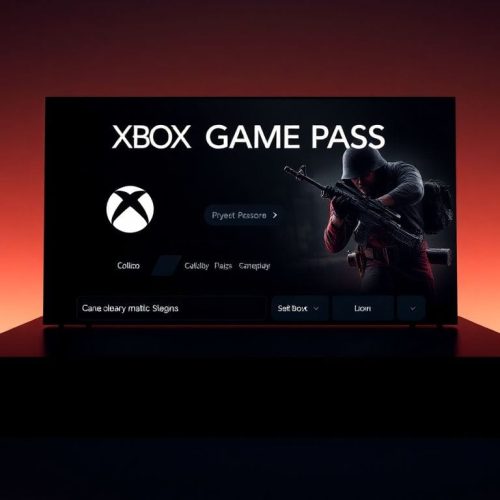 Imagem representativa da nova interface do Xbox Game Pass, destacando a ausência de jogos da franquia Call of Duty, refletindo as recentes mudanças na plataforma de assinatura de jogos da Microsoft.